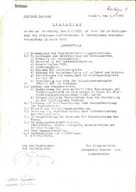 Gemeinderatsprotokoll 3/58