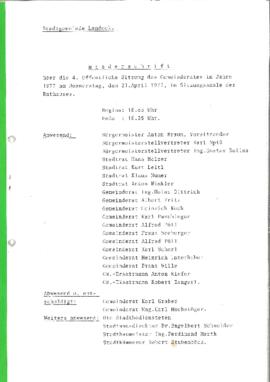 Gemeinderatsprotokoll 4/77