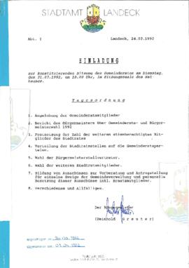 Gemeinderatsprotokoll 2/92