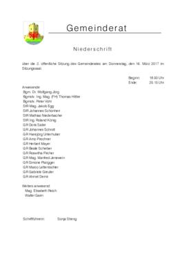 Gemeinderatsprotokoll 2/17