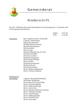 Gemeinderatsprotokoll 7/08