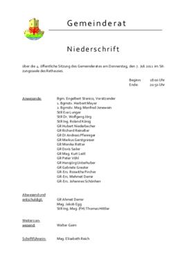 Gemeinderatsprotokoll 4/11