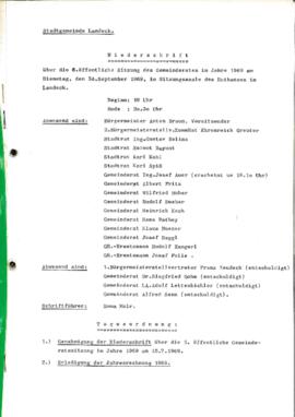 Gemeinderatsprotokoll 6/69