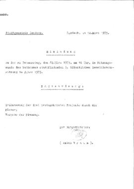 Gemeinderatsprotokoll 3/73