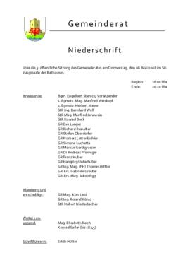 Gemeinderatsprotokoll 3/08