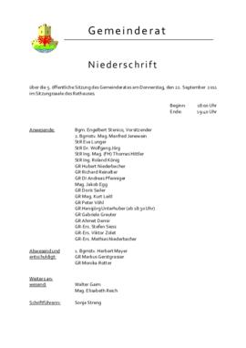 Gemeinderatsprotokoll 5/11