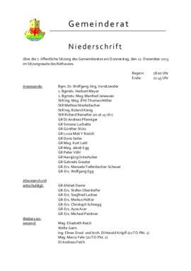 Gemeinderatsprotokoll 7/13