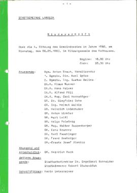 Gemeinderatsprotokoll 4/80