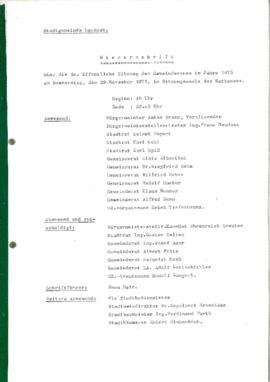 Gemeinderatsprotokoll 10/73