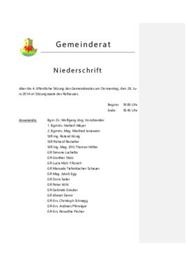 Gemeinderatsprotokoll 4/14