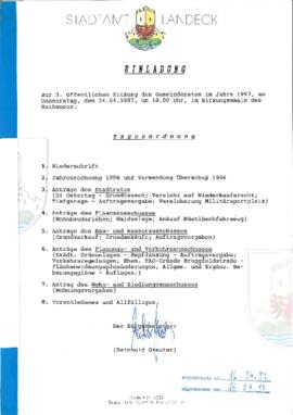 Gemeinderatsprotokoll 3/97