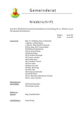 Gemeinderatsprotokoll 6/13