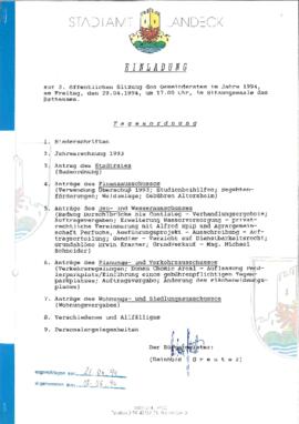 Gemeinderatsprotokoll 3/94