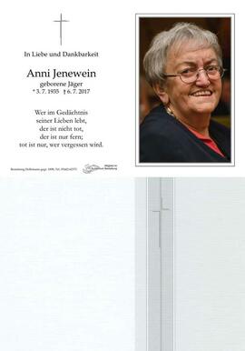 Sterbebild Jenewein Anni