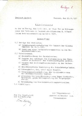 Gemeinderatsprotokoll 8/57