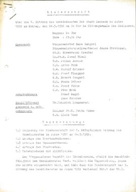 Gemeinderatsprotokoll 6/52