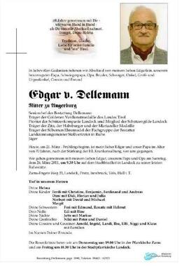 Sterbebild Dellemann Edgar