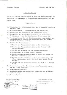 Gemeinderatsprotokoll 3/64