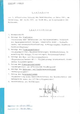 Gemeinderatsprotokoll 1/91