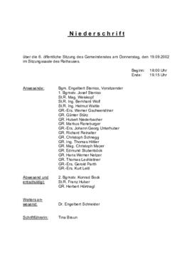 Gemeinderatsprotokoll 6/02