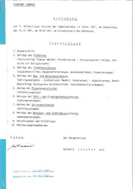 Gemeinderatsprotokoll 7/91