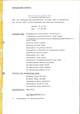 Gemeinderatsprotokoll 5/67