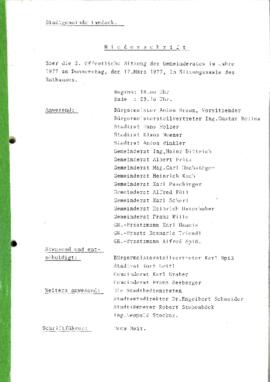 Gemeinderatsprotokoll 2/77