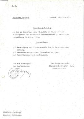 Gemeinderatsprotokoll 3/60