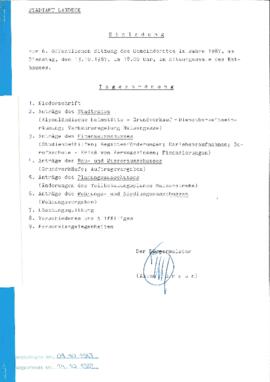 Gemeinderatsprotokoll 6/87