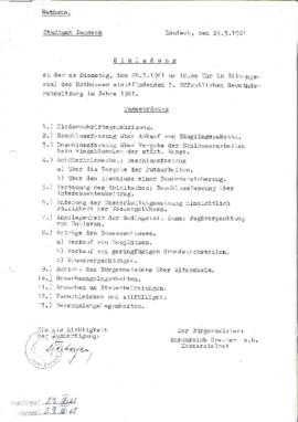 Gemeinderatsprotokoll 3/61