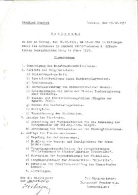 Gemeinderatsprotokoll 9/57