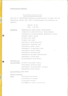 Gemeinderatsprotokoll 5/71