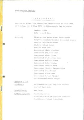 Gemeinderatsprotokoll 2/73