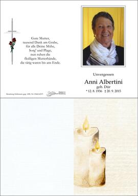 Sterbebild Albertini Anni