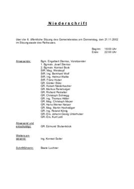 Gemeinderatsprotokoll 8/02