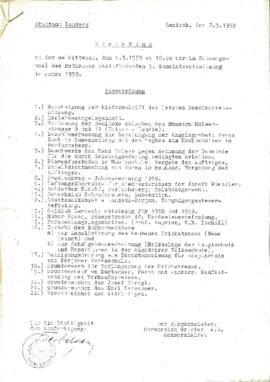 Gemeinderatsprotokoll 3/59