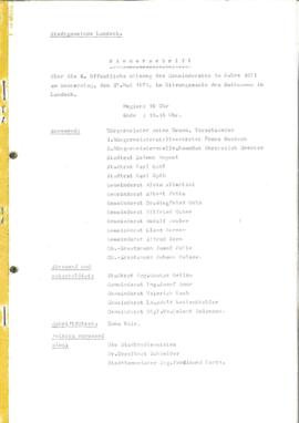 Gemeinderatsprotokoll 4/71