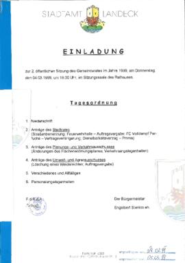 Gemeinderatsprotokoll 2/99