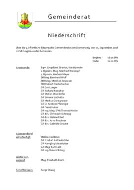 Gemeinderatsprotokoll 5/08