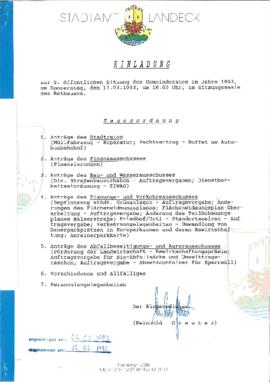 Gemeinderatsprotokoll 2/93