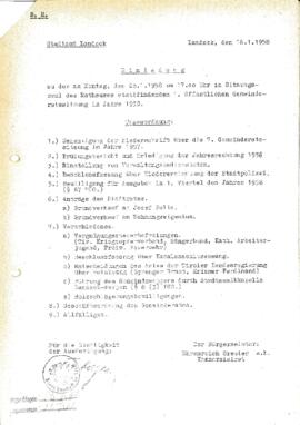 Gemeinderatsprotokoll 1/58