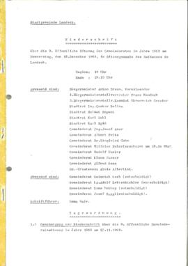 Gemeinderatsprotokoll 9/69