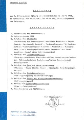 Gemeinderatsprotokoll 6/83