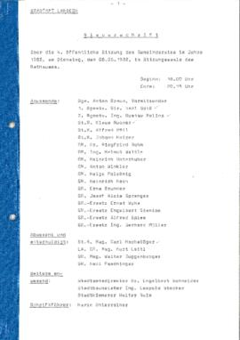 Gemeinderatsprotokoll 4/82