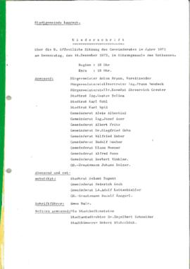 Gemeinderatsprotokoll 9/72