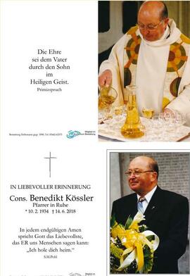 Sterbebild Kössler Benedikt