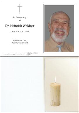 Sterbebild Waldner Heinrich