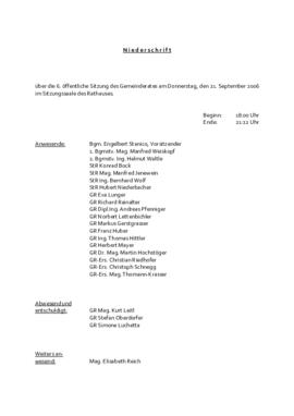 Gemeinderatsprotokoll 6/06