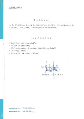 Gemeinderatsprotokoll 6/91