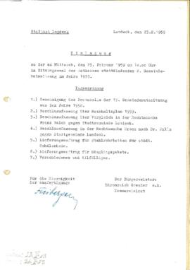 Gemeinderatsprotokoll 2/59